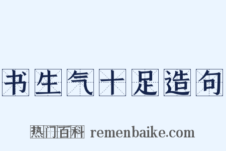 书生气十足造句是什么意思的图片